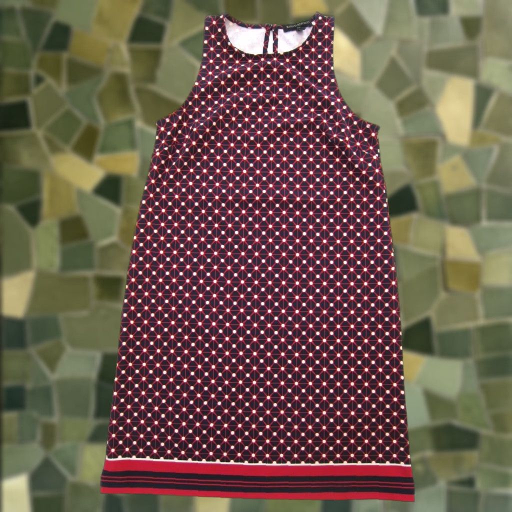 Banana Republic Banana Republic Red White Blue Geometric Stretch Sleeveless Tank Tunic Dress XS Size XS / US 0-2 / IT 36-38 - 1 Thumbnail
