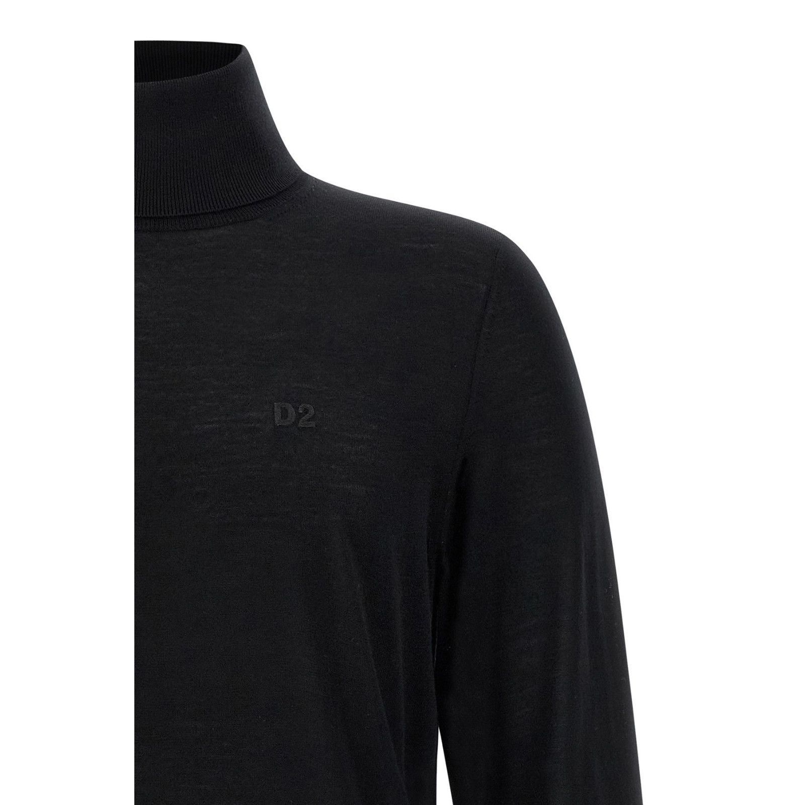 Dsquared2 DSQUARED2 Black Wool Turtleneck Sweater New & Authentic (Men Size US L / EU 52-54 / 3 - 3 Thumbnail