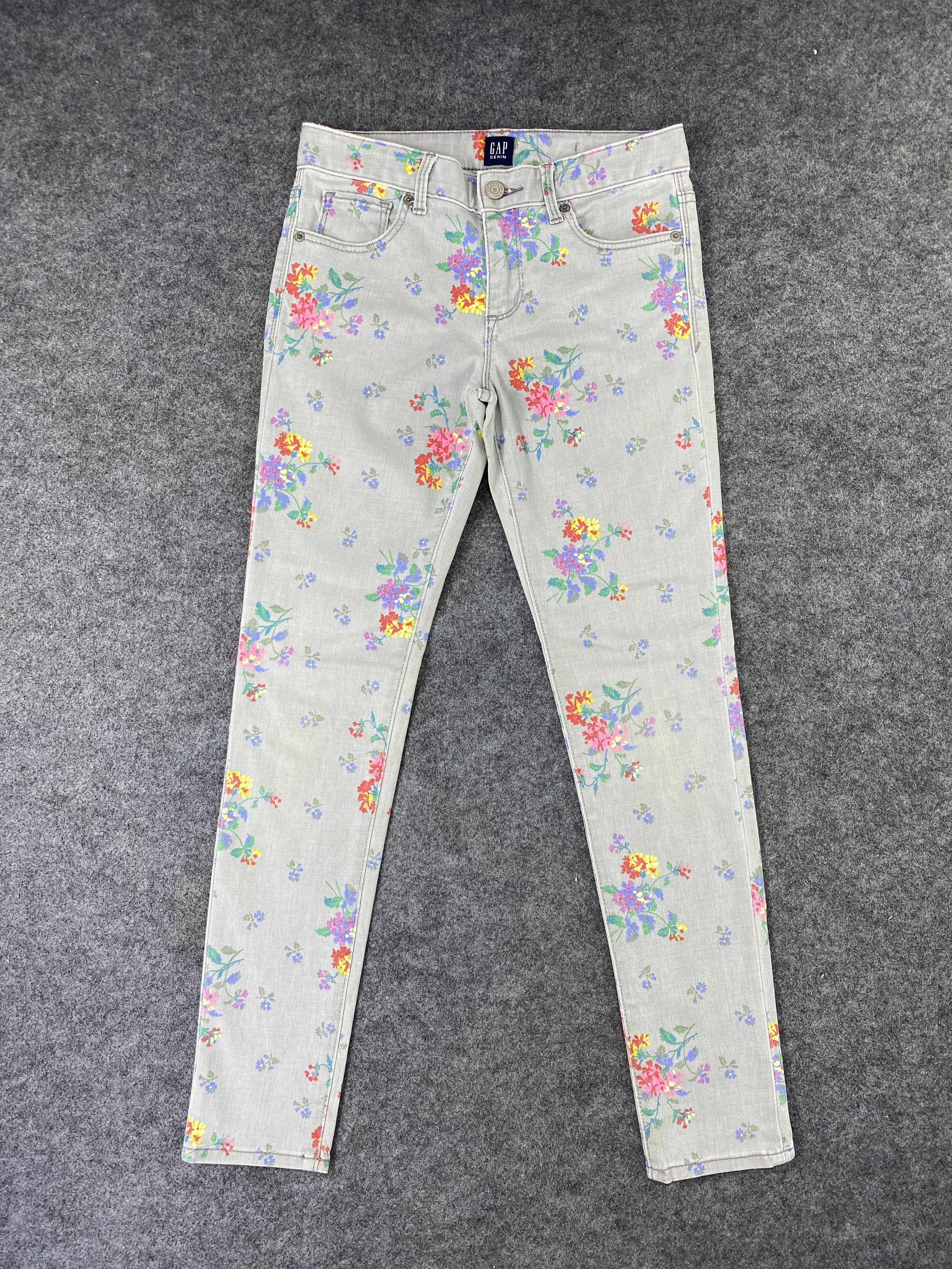 Gap GAP FLORAL SKINNY JEANS - J1082 Size 27" / US 4 / IT 40 - 1 Thumbnail