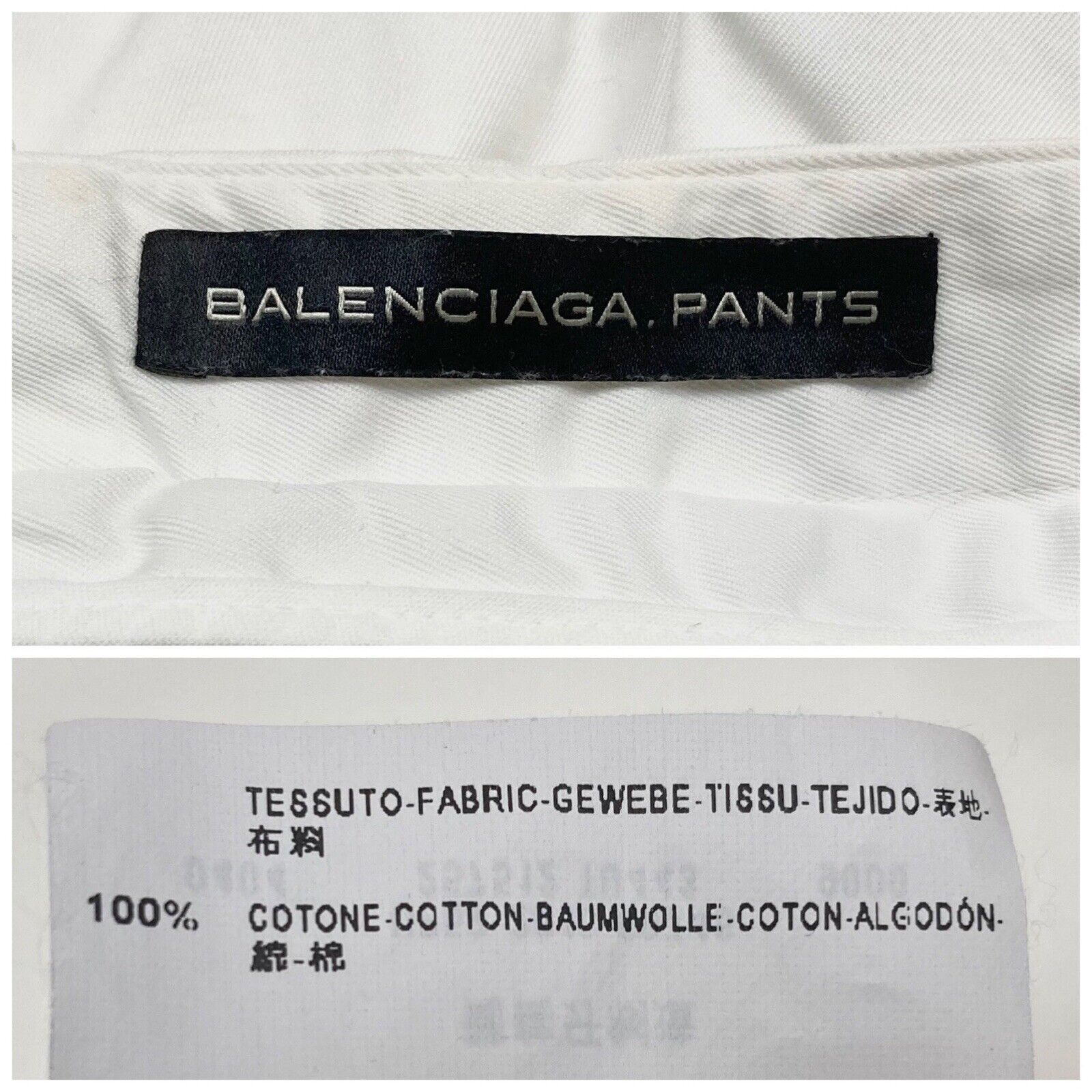 Balenciaga BALENCIAGA Women’s 6 US /36 EU Pants Crop White Y2K Vintage Size 28" / US 6 / IT 42 - 16 Thumbnail