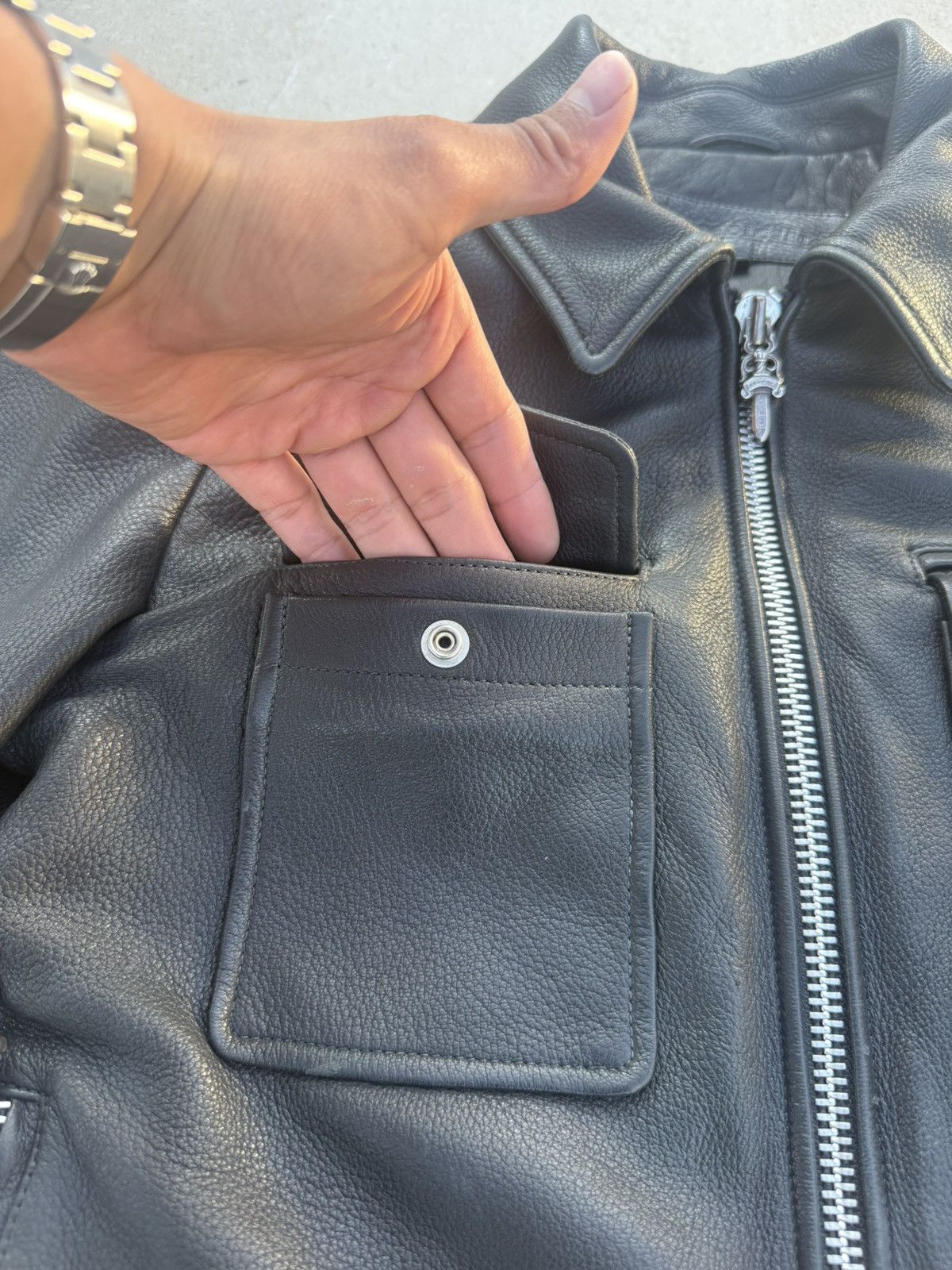 Chrome Hearts Chrome hearts leather policeman jacket size M Size US M / EU 48-50 / 2 - 11 Thumbnail