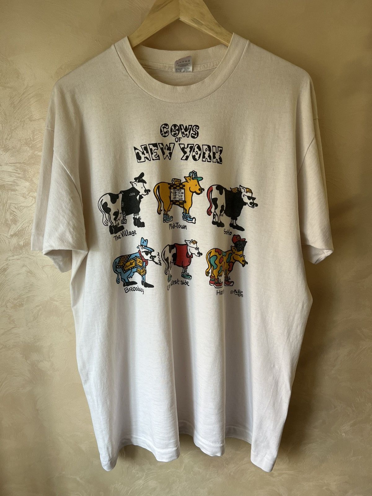 Fruit Of The Loom Vintage 90s Cows Of New York Tee Shirt Size US XL / EU 56 / 4 - 1 Thumbnail