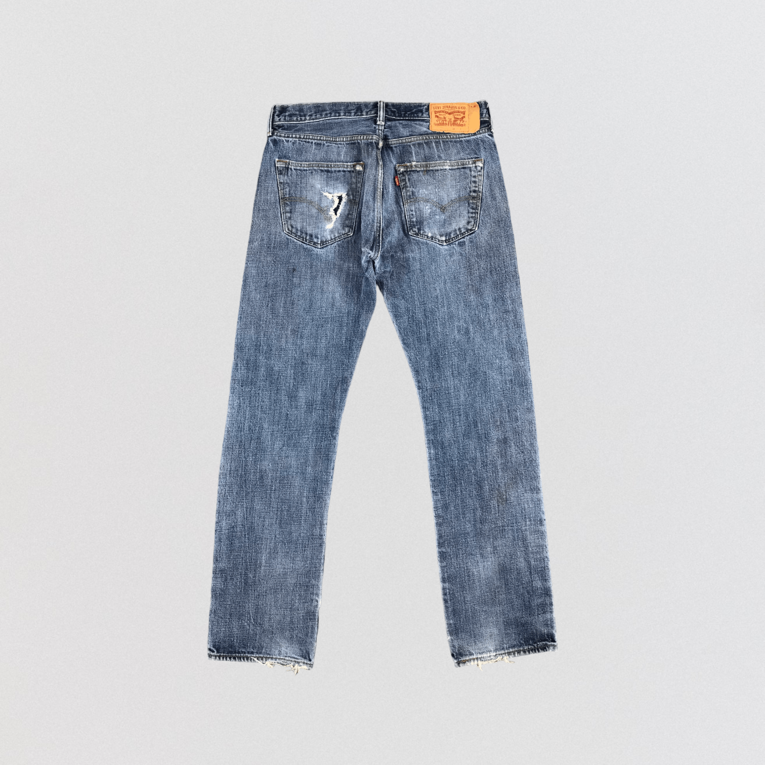 Levi's Vintage Blue Wash Levis 501 Jeans-JM2073 Size US 34 / EU 50 - 2 Thumbnail
