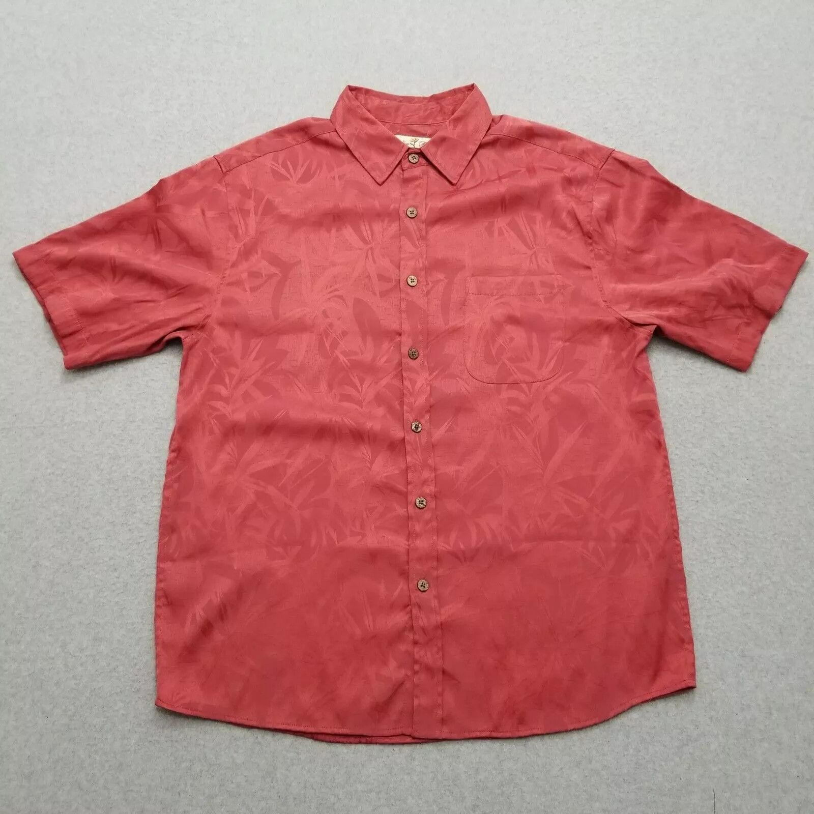 Paradise Paradise Blue Hawaiian Shirt Mens XL Red Button Up Size US XL / EU 56 / 4 - 1 Thumbnail