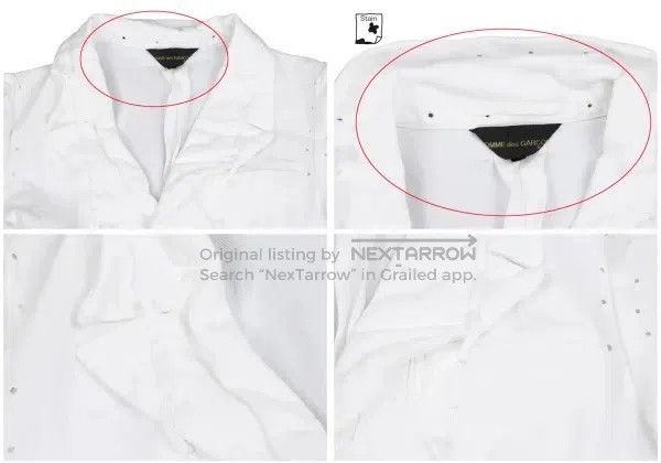 Other Comme Des Garcons White Retro Tied Jacket Size M / US 6-8 / IT 42-44 - 6 Thumbnail