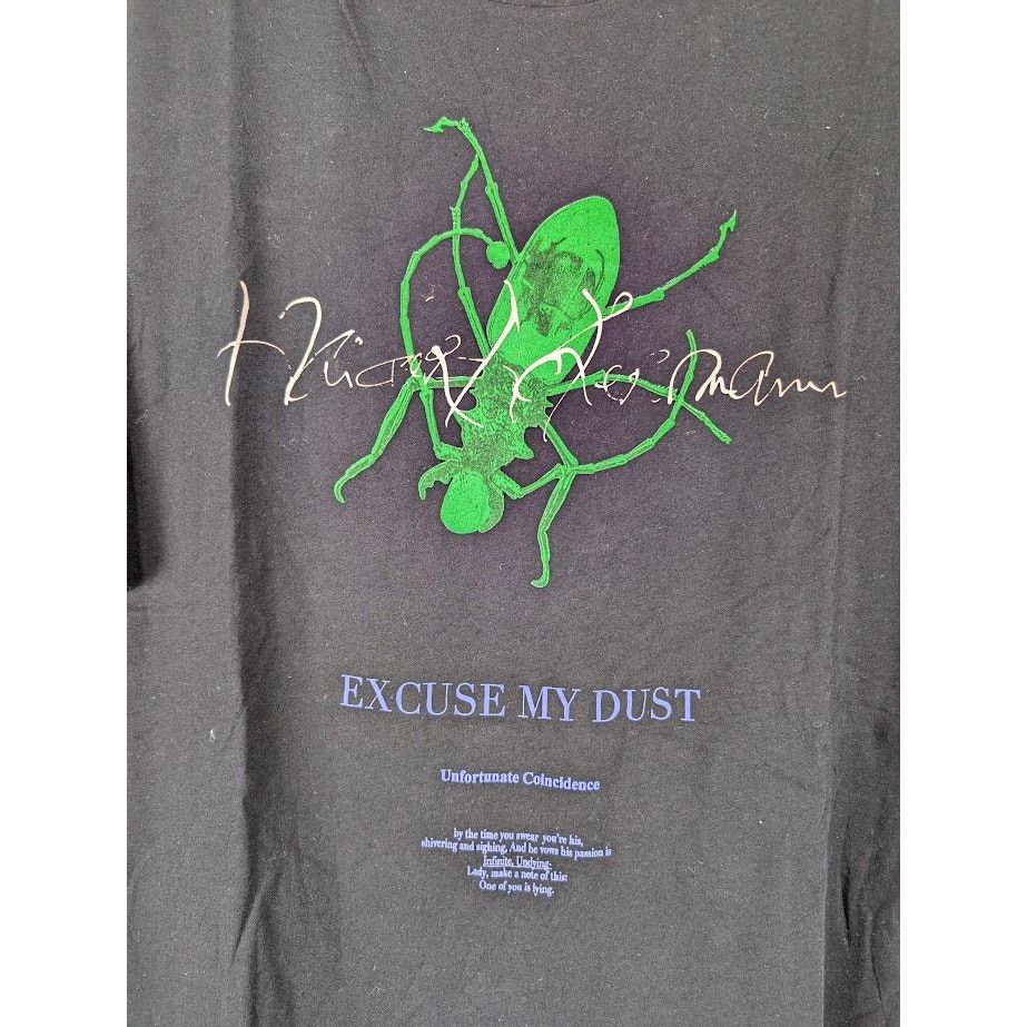 Haider Ackermann o1rshd1 Excuse My Dust Printed T-Shirt in Black/Green Size US S / EU 44-46 / 1 - 4 Thumbnail