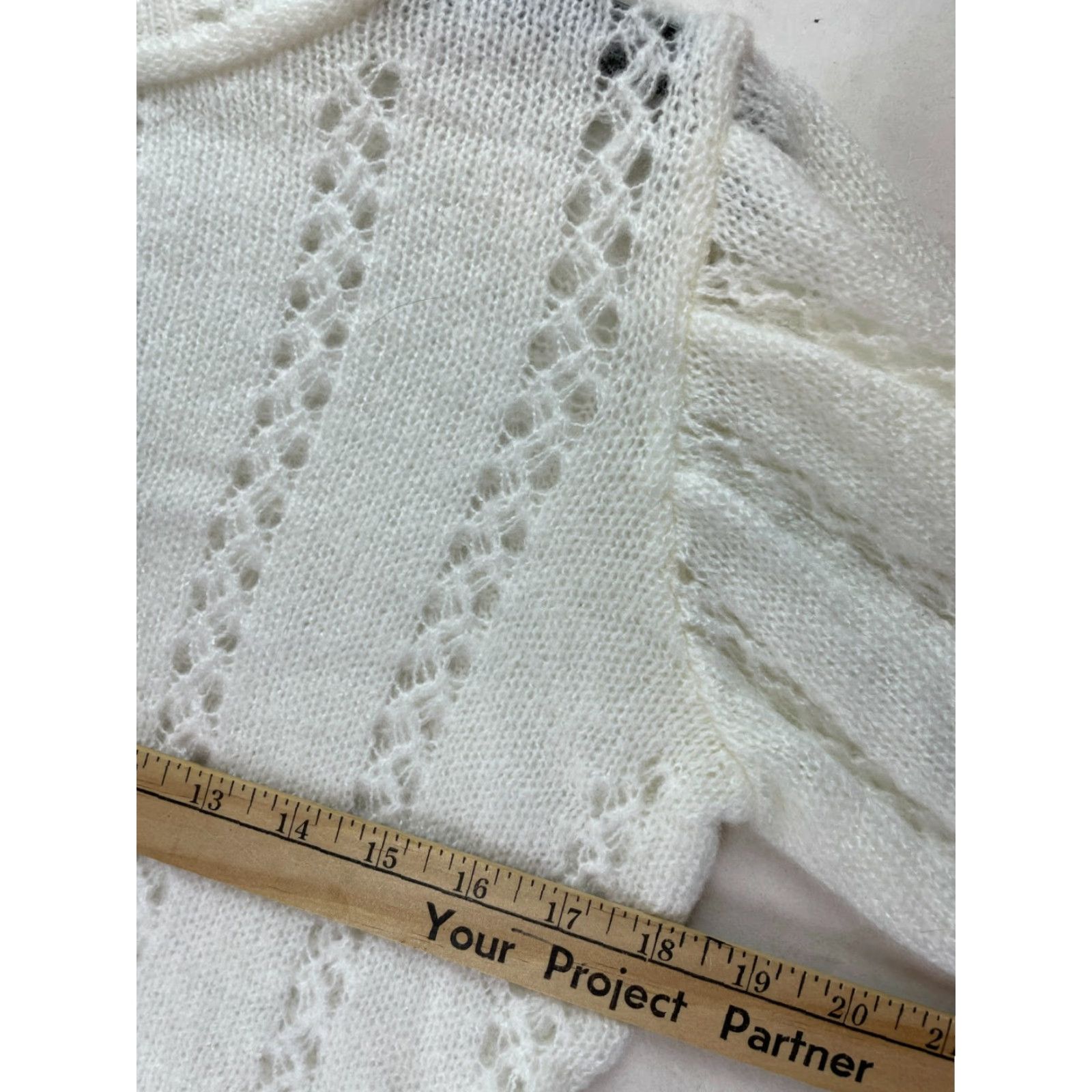 Topshop Topshop Sweater Women’s Size 4-6 Cream Crew Neck Pullover Open Knit NWT Cropped Size S / US 4 / IT 40 - 4 Thumbnail