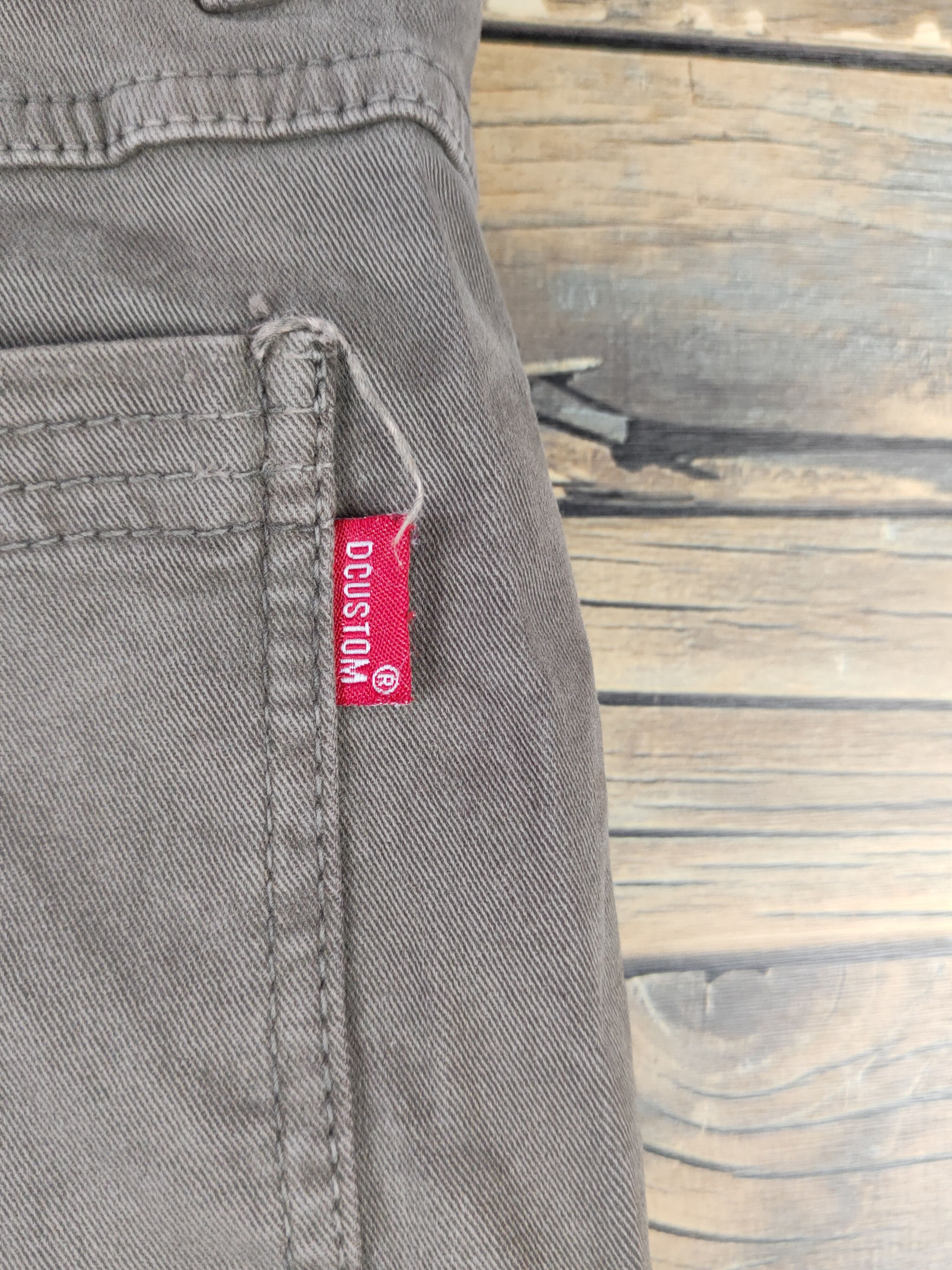 Japanese Brand DL Dcustom Dark Gray Faded Multipocket Cargo Pants #306 Size US 33 - 10 Thumbnail