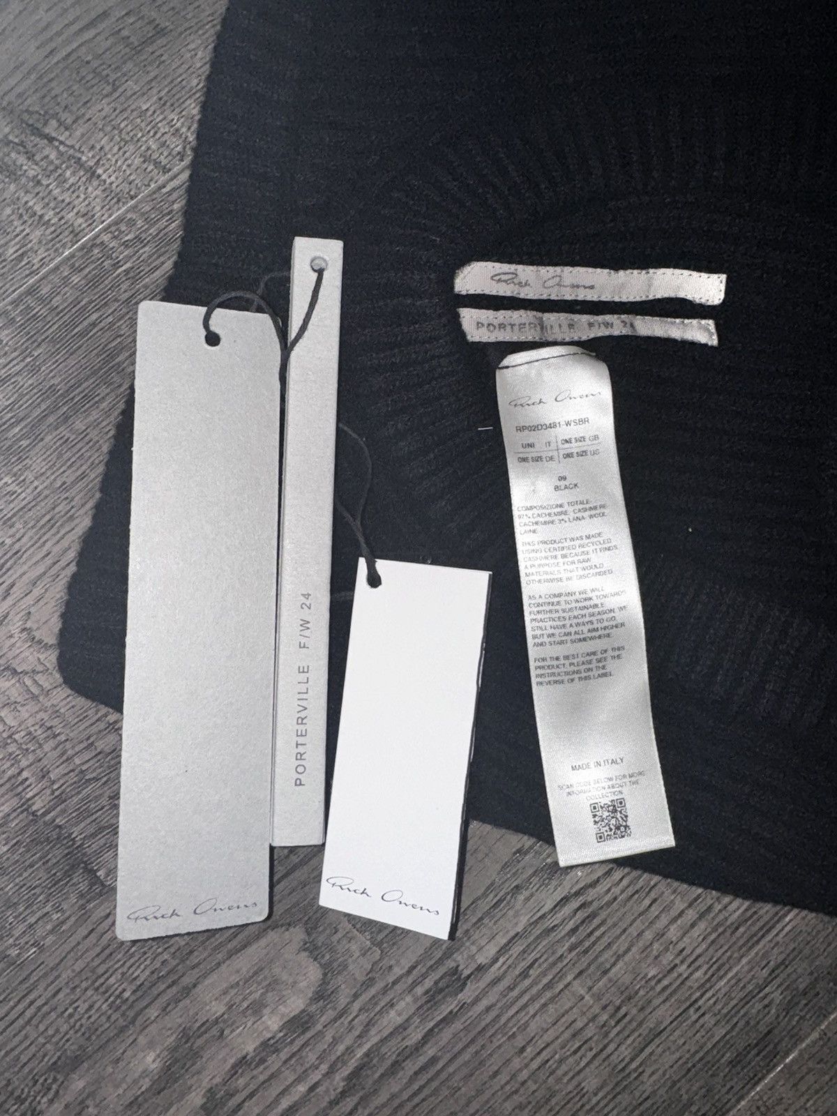 Rick Owens Cashmere Knit Hood Size ONE SIZE - 4 Thumbnail