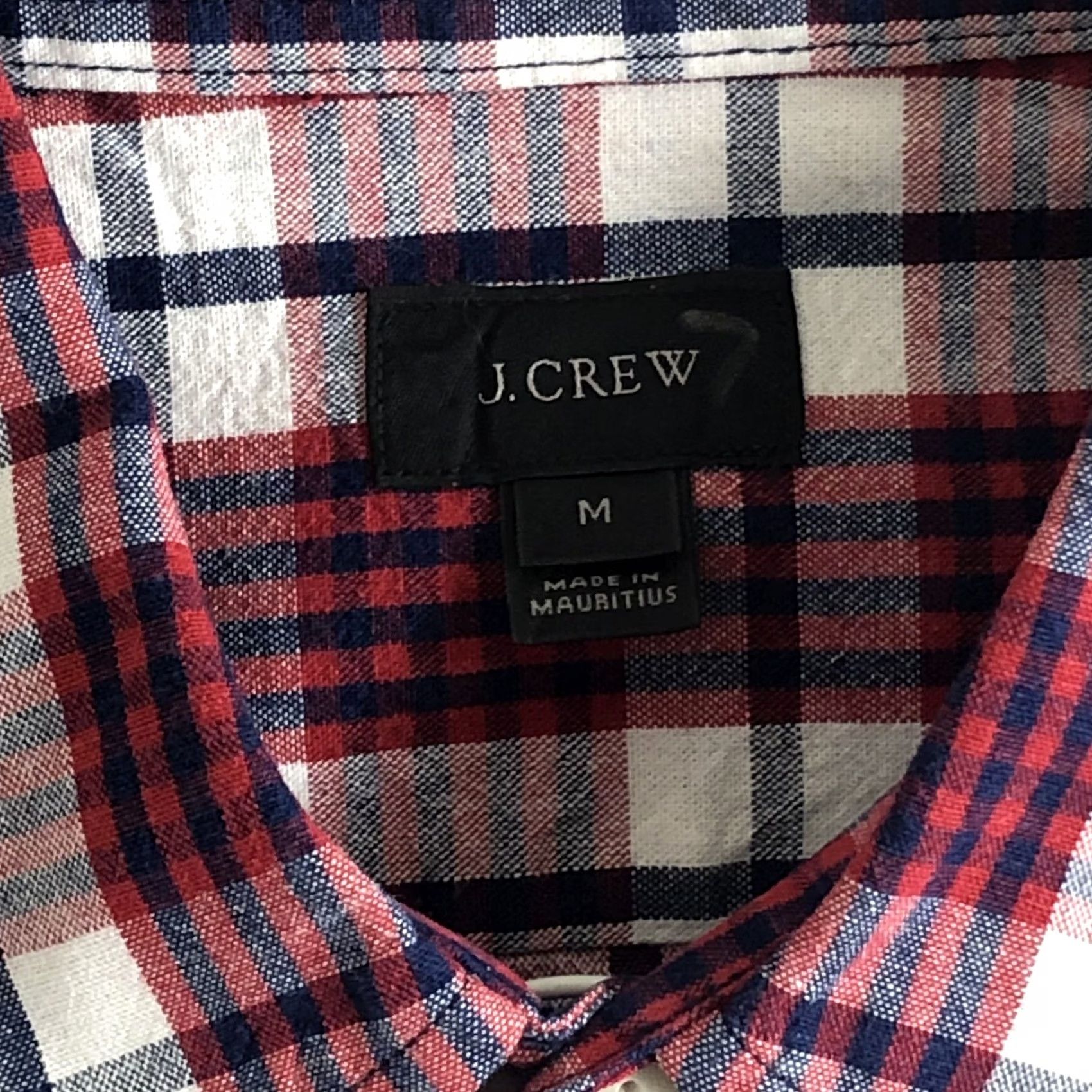 J.Crew J.CREW Button-Up Shirt Mens Medium Plaid Blue Red Long Sleeve Collar Casual Size US M / EU 48-50 / 2 - 6 Thumbnail