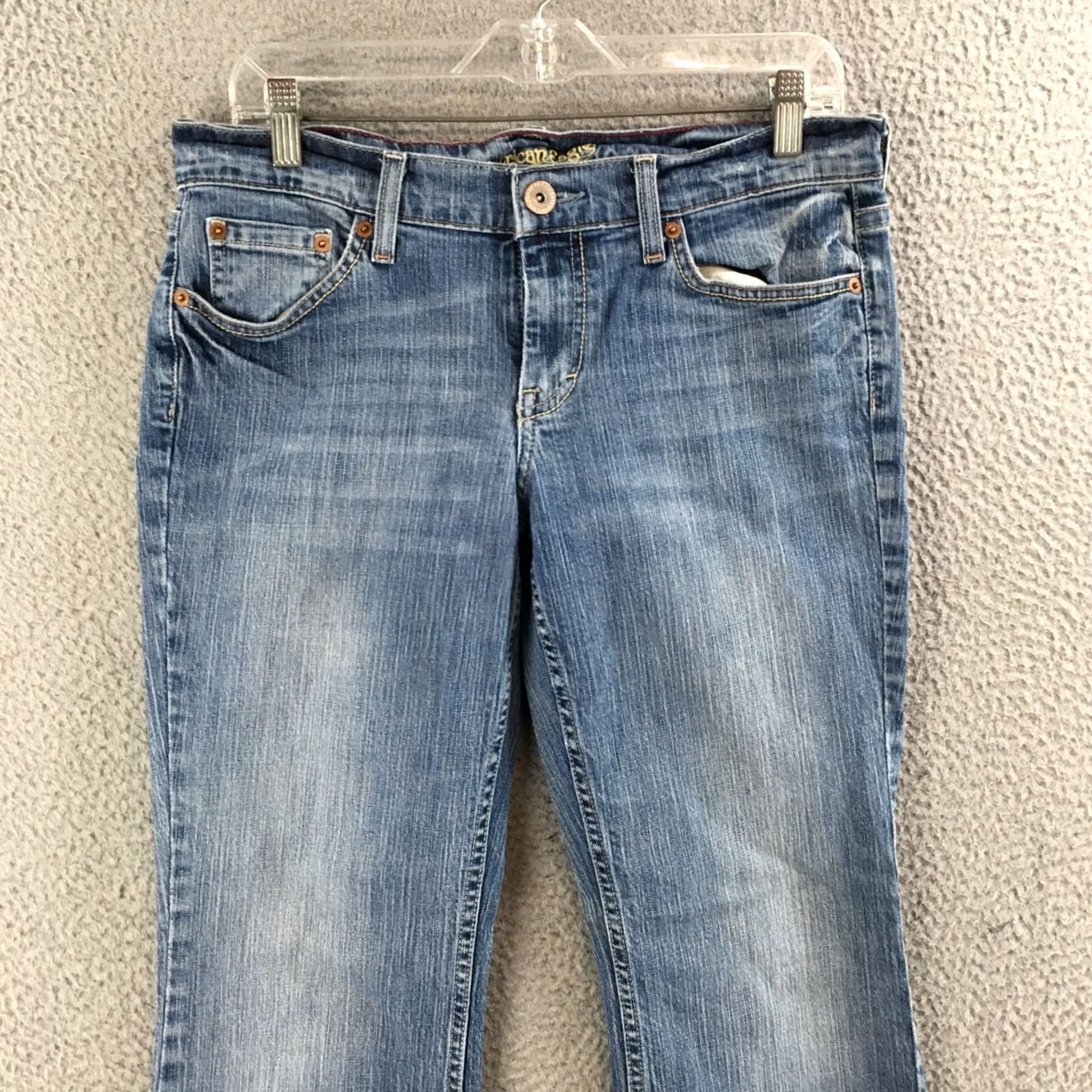 American Eagle Outfitters American Eagle Jeans Womens 12 Bootcut Regular Medium Wash Zip Fly Denim Blue Ladies Jeans Size 34" / US 12 / IT 48 - 2 Thumbnail