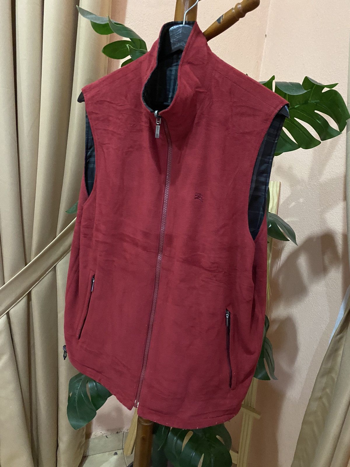Burberry Burberry Golf Red Suede Vest Vintage Men’s Luxury Sportswear Size US M / EU 48-50 / 2 - 2 Thumbnail