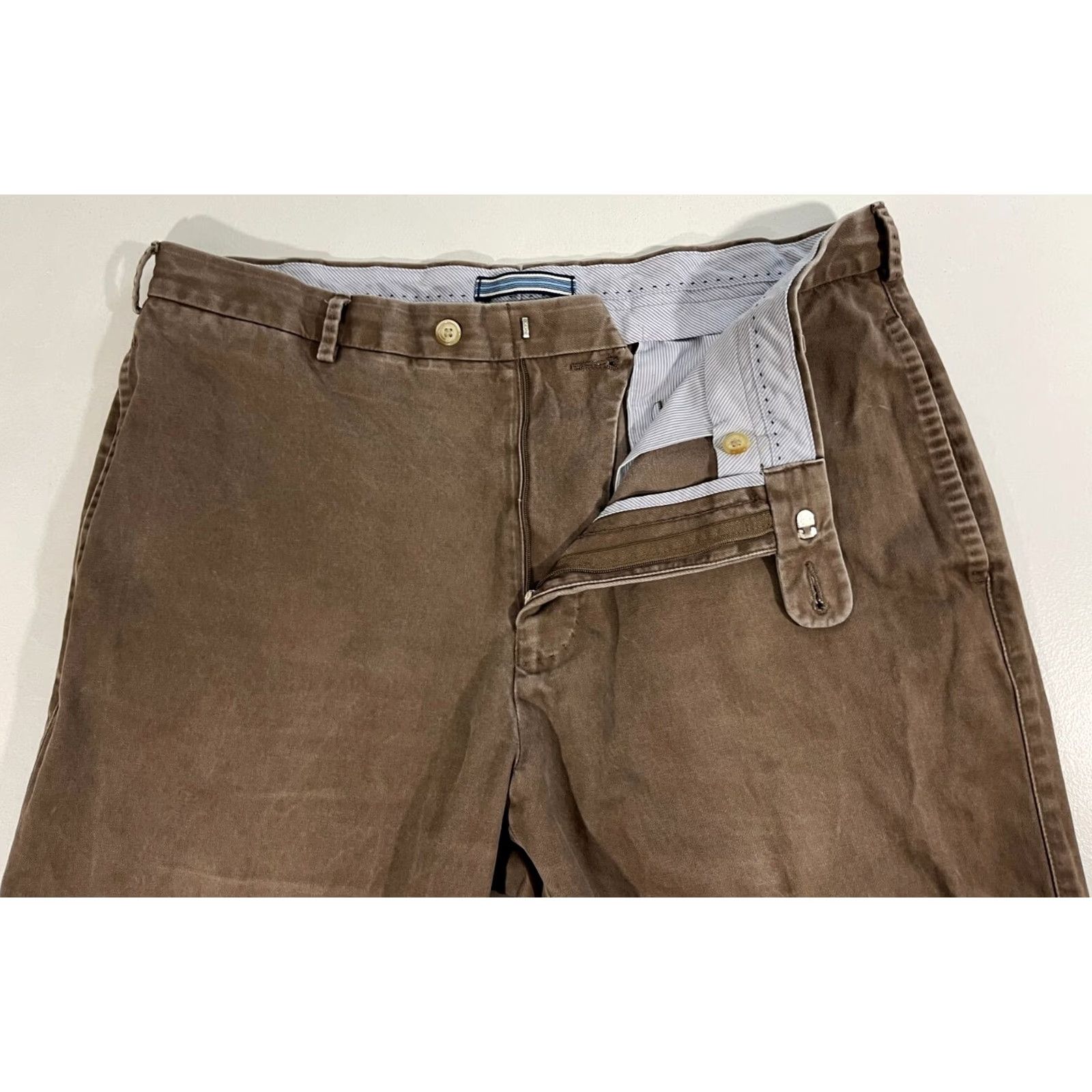 Peter Millar Peter Millar Men’s Crown Pima Cotton Chino Pants Sz 36x30 Brown Vintage Straight Front Pants Mens Size US 36 / EU 52 - 5 Thumbnail
