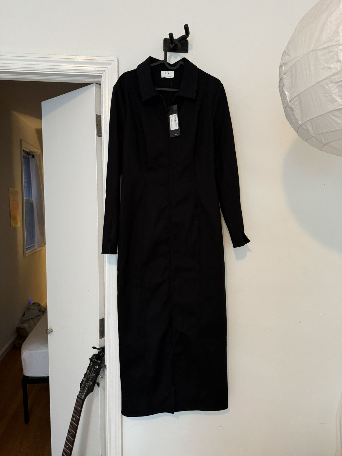 SIR. SIR Jersey midi length dress black with sleeves Size S / US 4 / IT 40 - 1 Thumbnail