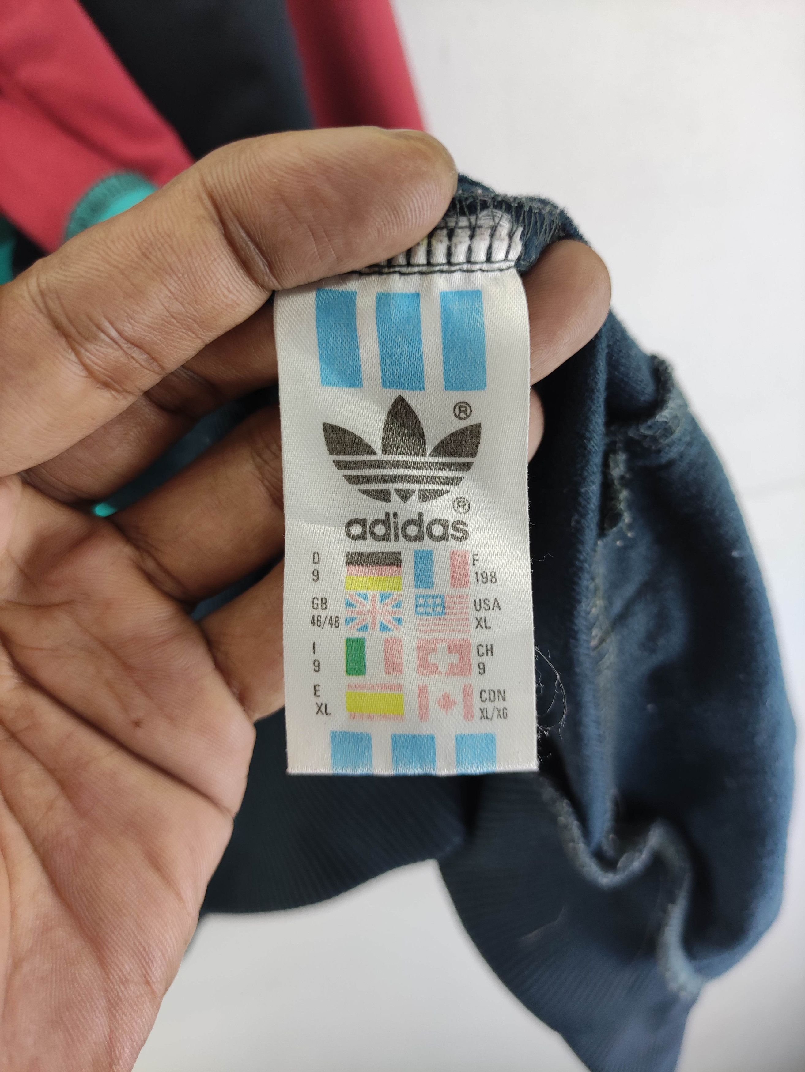 Adidas Vintage 90s Adidas Sweater Jacket Blocks Colour Zipper Size US XL / EU 56 / 4 - 6 Thumbnail