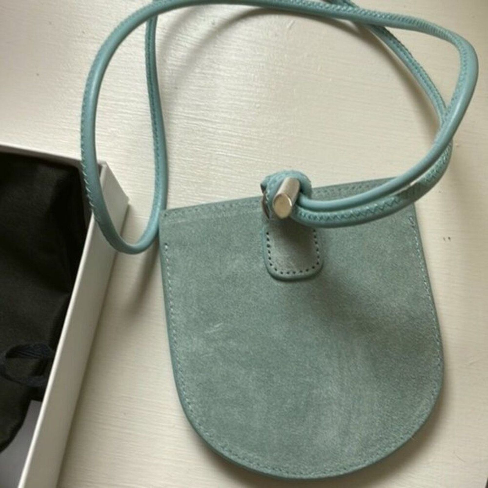 Palm Angels Palm Angles small suede cross body bag turquoise Size ONE SIZE - 7 Thumbnail