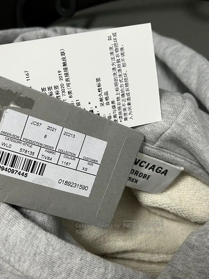 Balenciaga Balenciaga Front and Back Slogan Logo Printed Hooded Pullo Size XS / US 0-2 / IT 36-38 - 5 Thumbnail