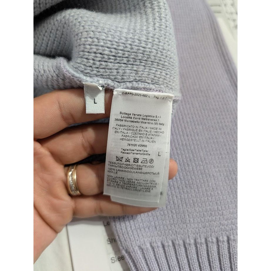 Bottega Veneta o1rshd1 MW Dry Wool Rib CN Sweater in Lilac Size US L / EU 52-54 / 3 - 12 Thumbnail