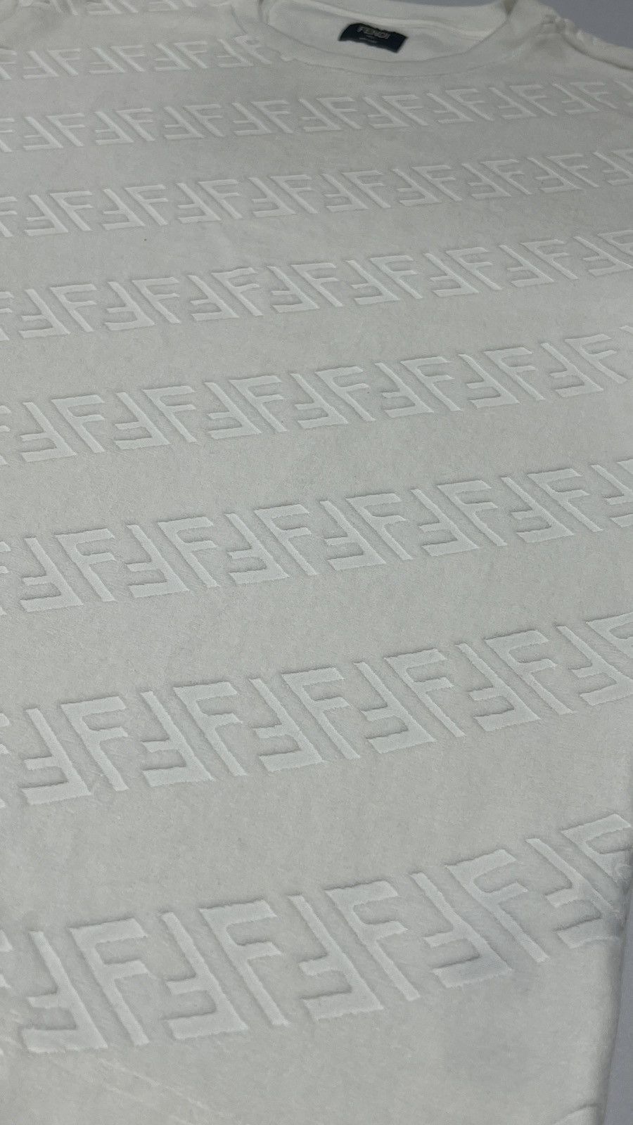 Fendi Fendi Monogram Towel White Tee Size US L / EU 52-54 / 3 - 3 Thumbnail