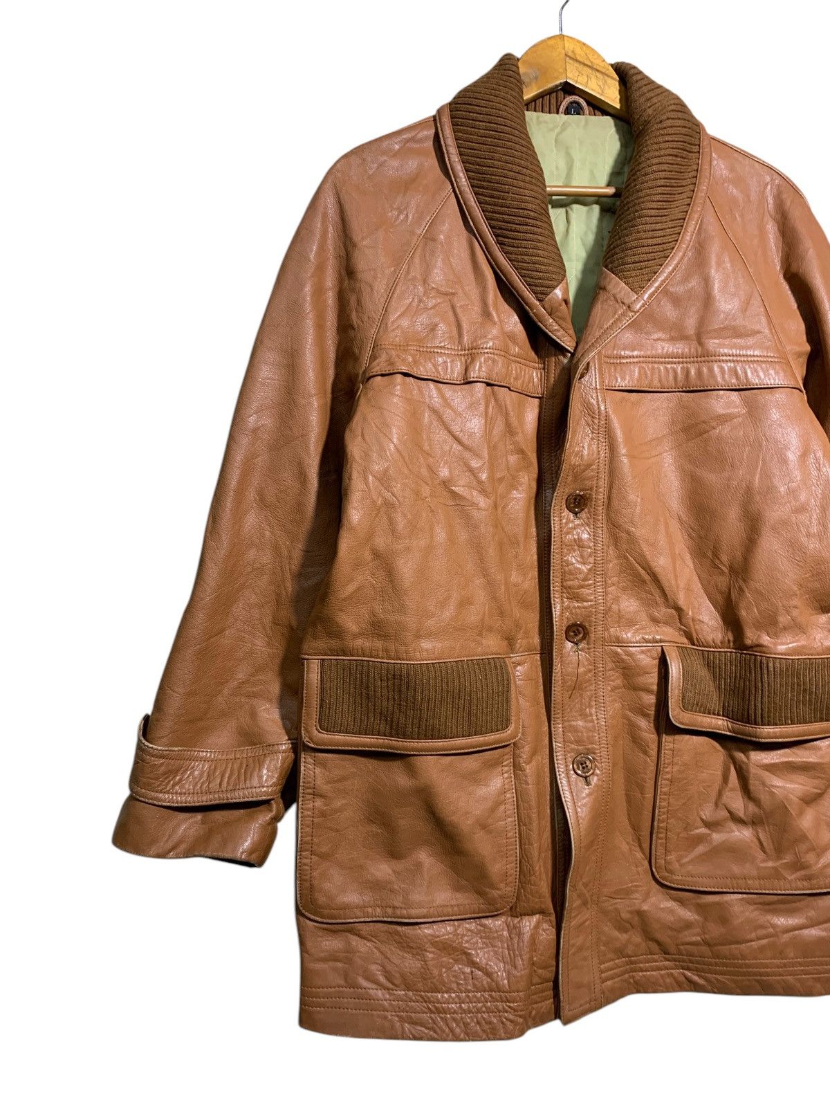Genuine Leather 🔥GENUINE LEATHER SHAWL COLLAR JACKETS Size US L / EU 52-54 / 3 - 2 Thumbnail