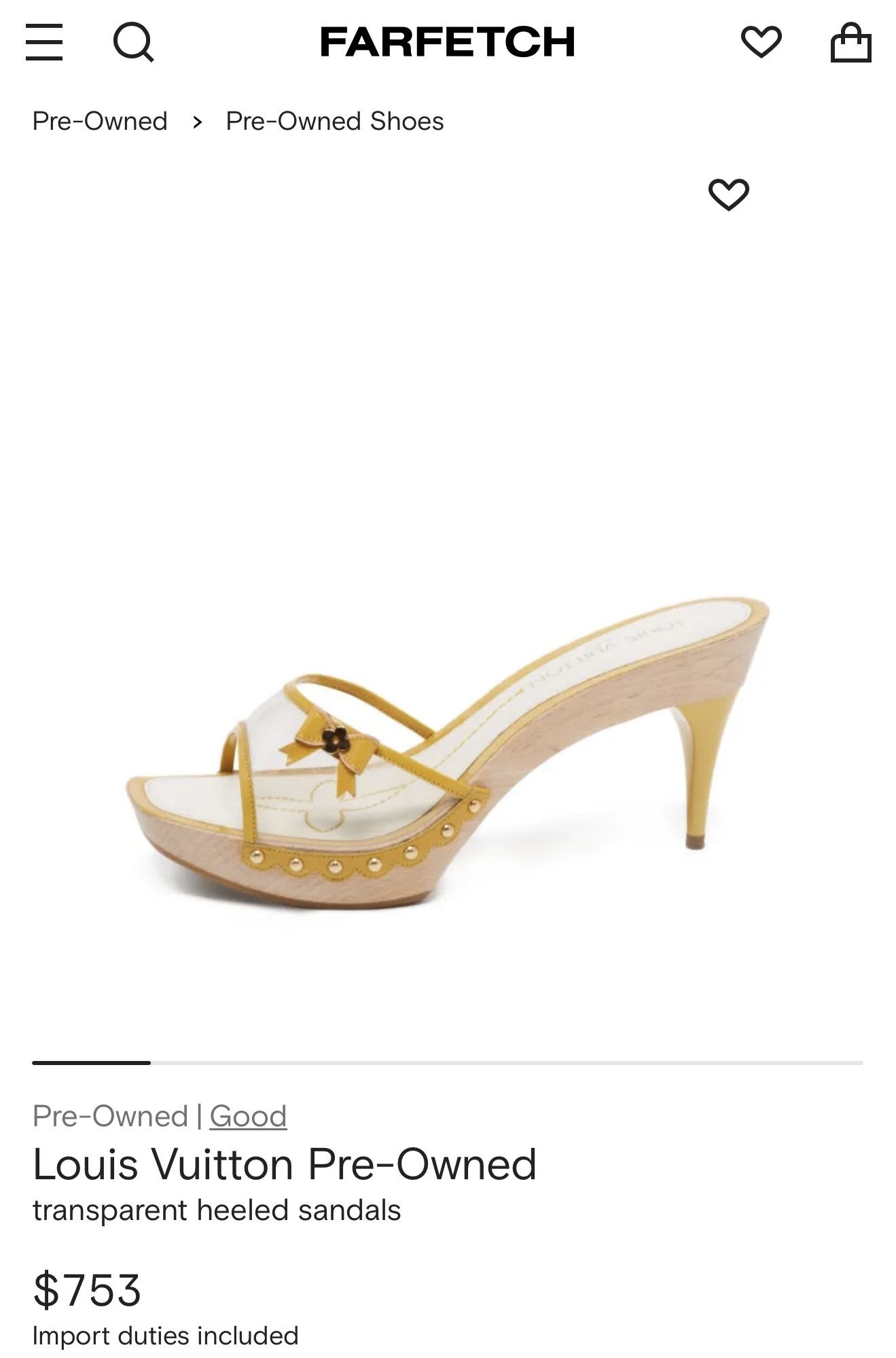 Louis Vuitton LOUIS VUITTON Mule Sandals Clear Ribbon Open Toe mules Size US 7 / IT 37 - 2 Thumbnail