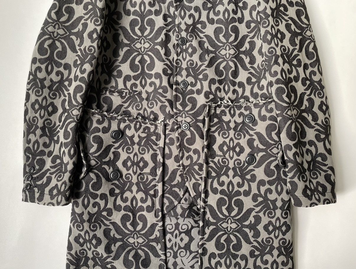 Comme des Garcons A/W 13 Gray Floral Jacquard Overcoat Size US M / EU 48-50 / 2 - 7 Thumbnail
