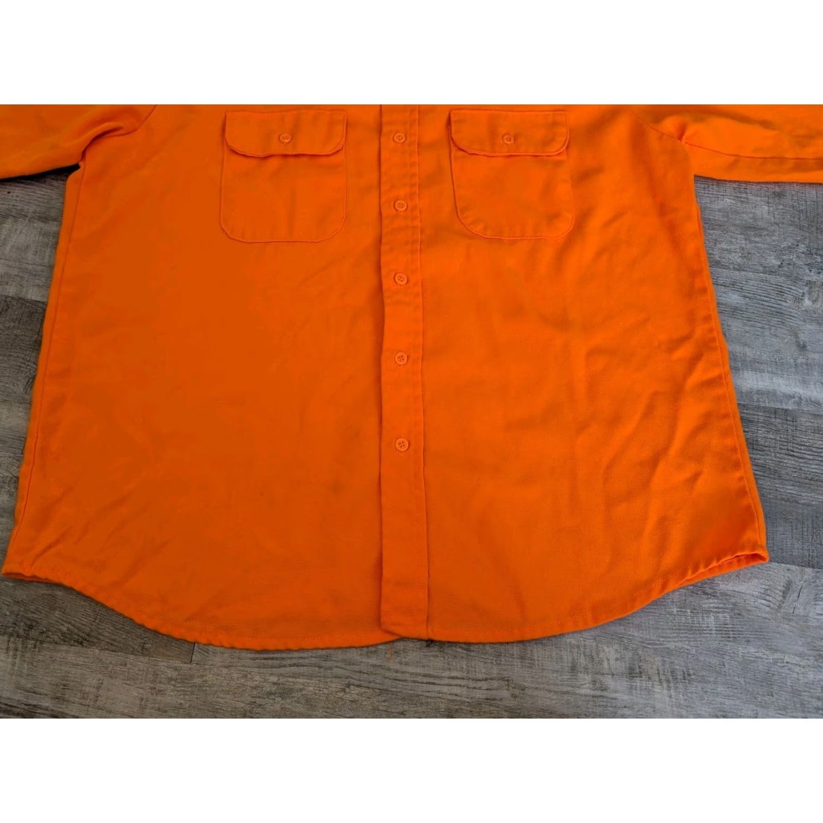 Hunter VINTAGE Five Brother Long Sleeve Button Up Shirt Mens Hunter Orange USA Made XL Casual Workwear Shirts Size US XL / EU 56 / 4 - 5 Thumbnail