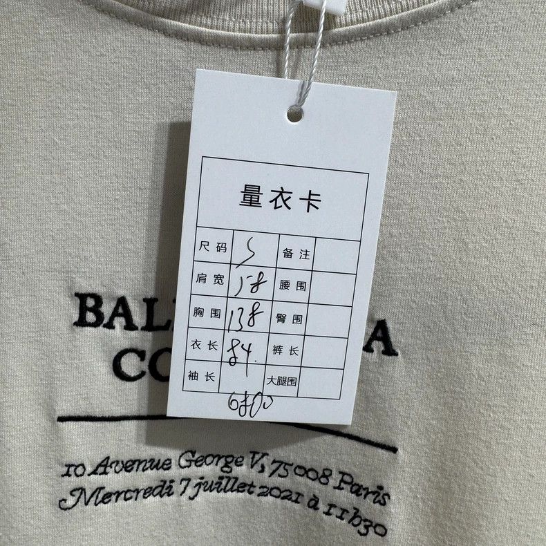 Balenciaga Balenciaga Fashion Limited Beige Front and Back Embroidere Size US S / EU 44-46 / 1 - 8 Thumbnail