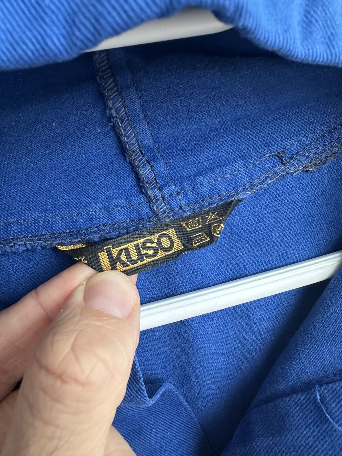 Japan Blue Kuso Japan Blue Smock Hoodie Vintage Oversized Workwear Size US XL / EU 56 / 4 - 4 Thumbnail