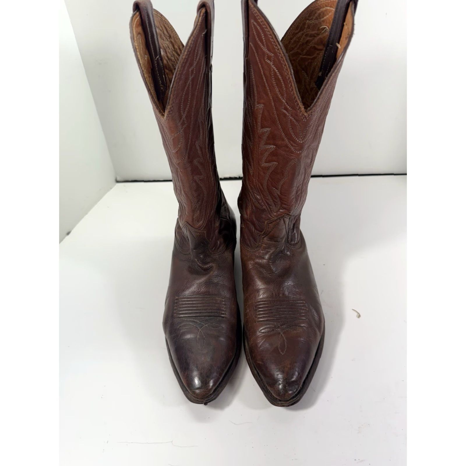 Vintage Nocona Boots Cowboy Boots Men Size 8 D Brown Leather Western Rodeo Vintage USA Boots Size US 8 / EU 41 - 2 Thumbnail