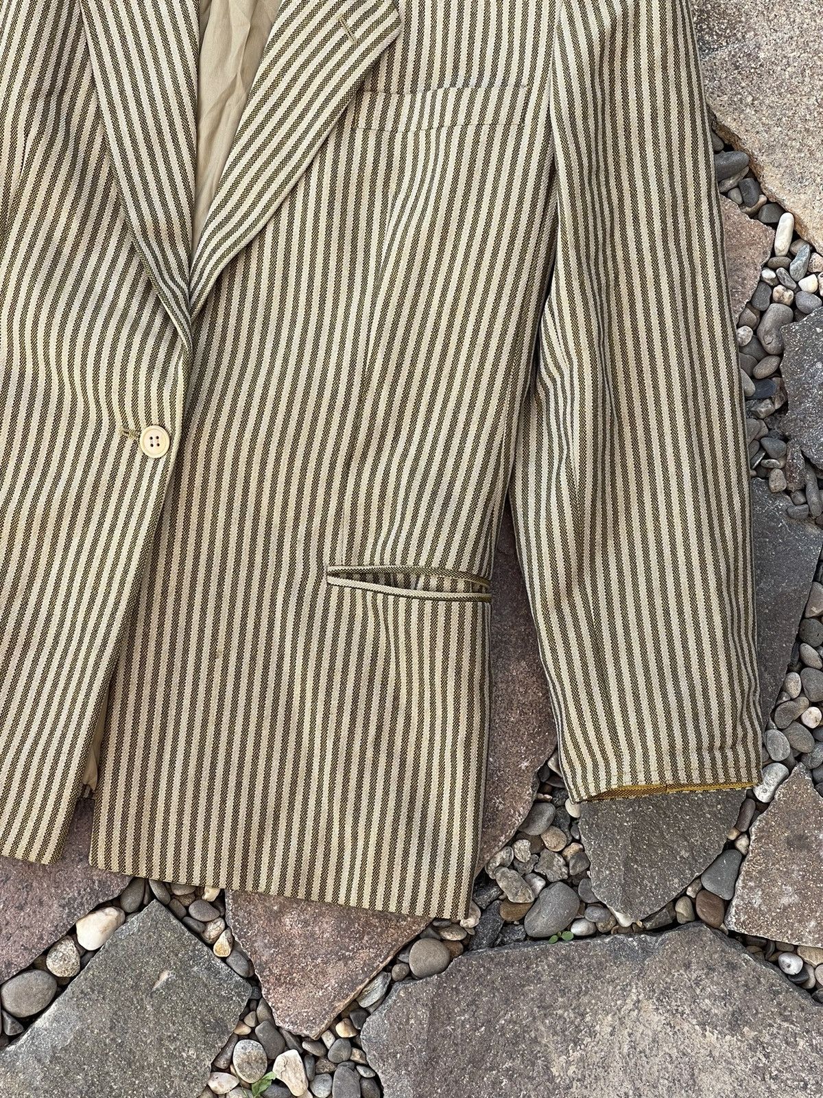 Giorgio Armani 80’s Giorgio Armani vintage striped cocktail blazer rare Size 44R - 10 Thumbnail