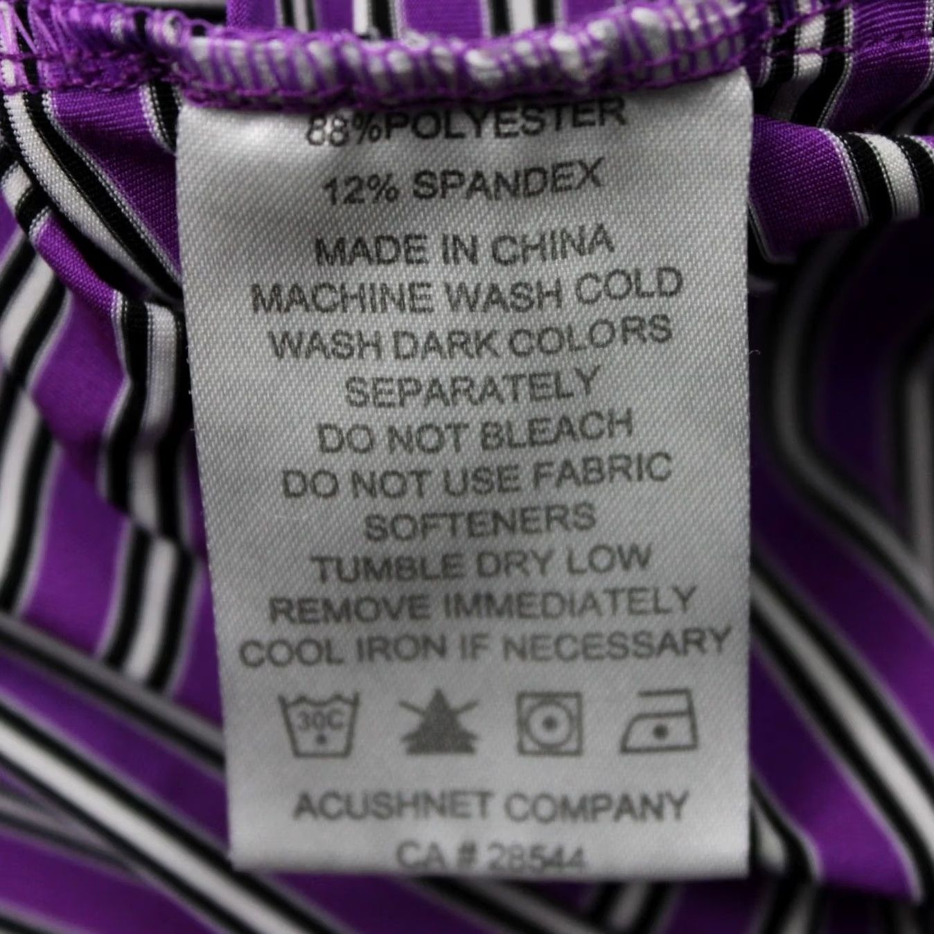 Footjoy FootJoy Polo Shirt Mens Large Purple Striped Short Sleeve Polyester Stretch Golf Shirt Size US L / EU 52-54 / 3 - 7 Thumbnail