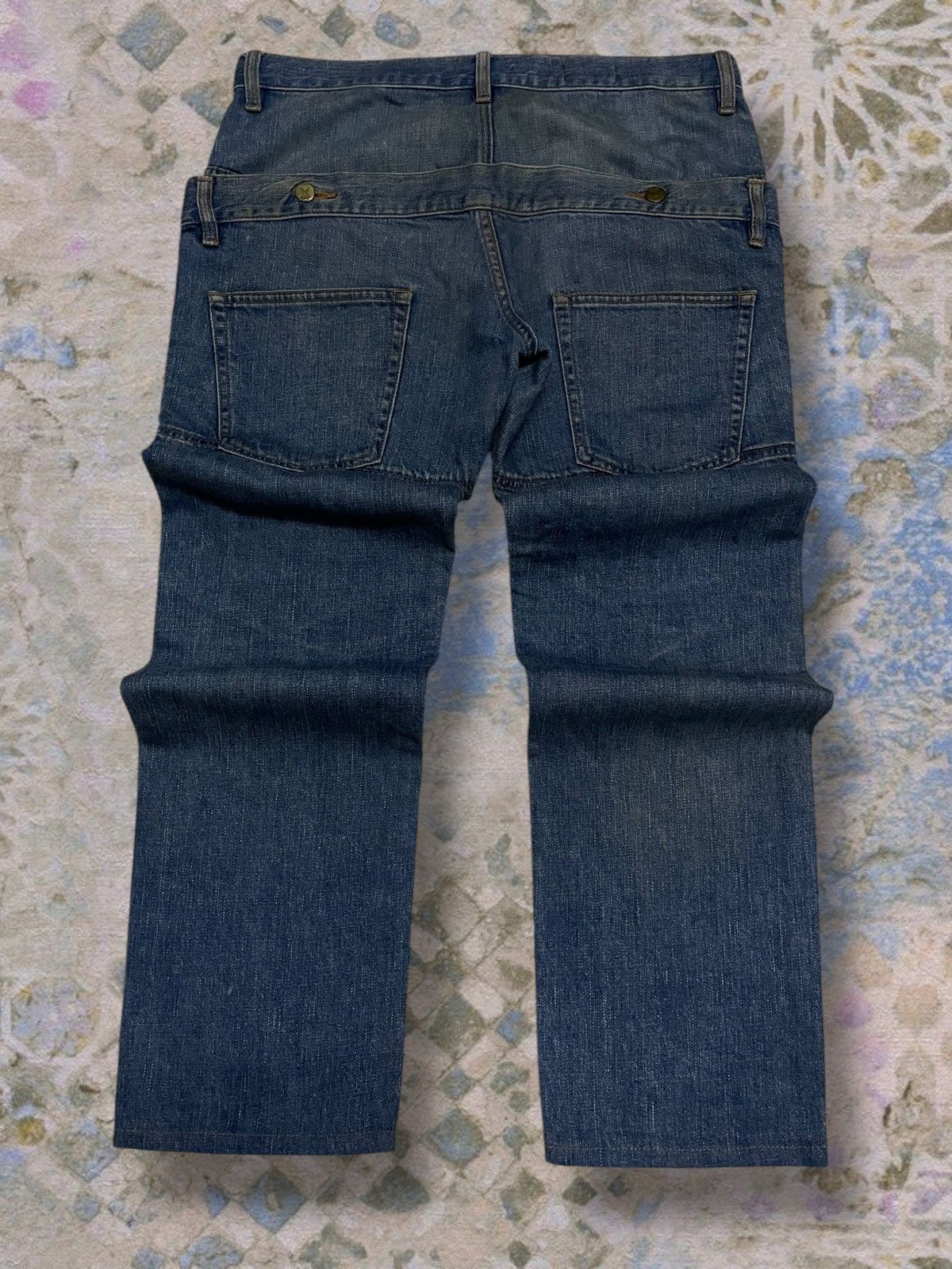 Final Home Vintage 90s Authentic Designer Final Home Double Waist Denim Size US 33 - 9 Thumbnail