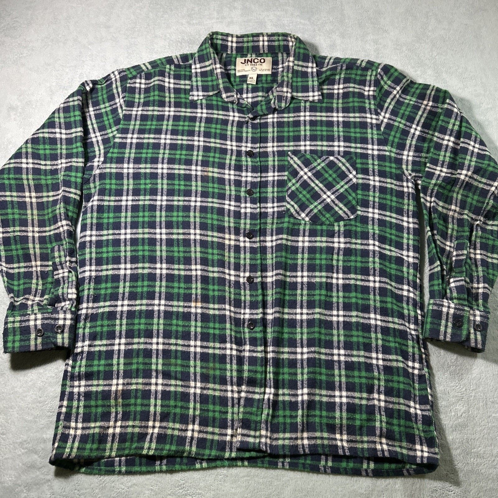 JNCO JNCO Flannel Mens XL Button Up Outdoors Vintage Plaid Gothic Size US XL / EU 56 / 4 - 2 Thumbnail