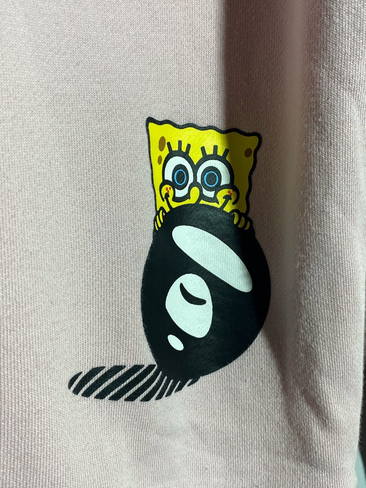 AAPE x Sponge Bob hype streetwear pink sweatshirt
