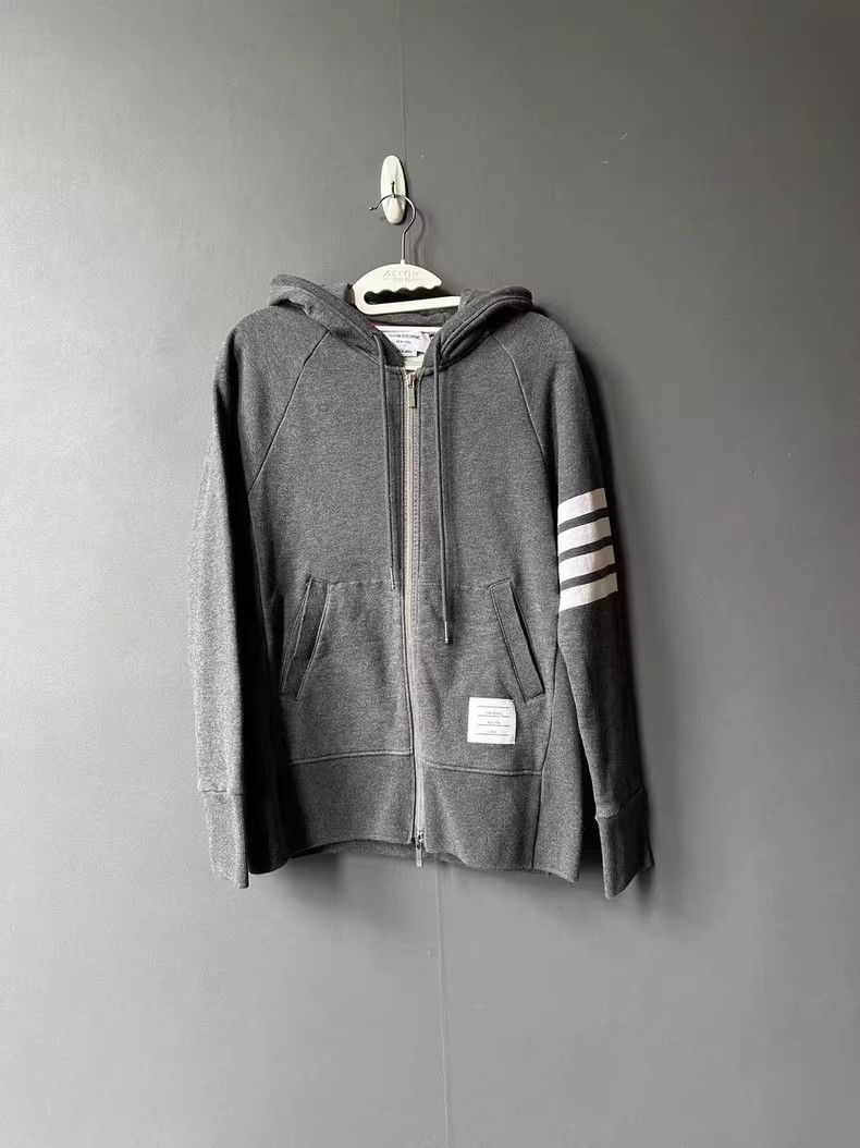 Thom Browne Classic Zip Hoodie with Stripes by Thom Browne-dmc Size US M / EU 48-50 / 2 - 1 Thumbnail