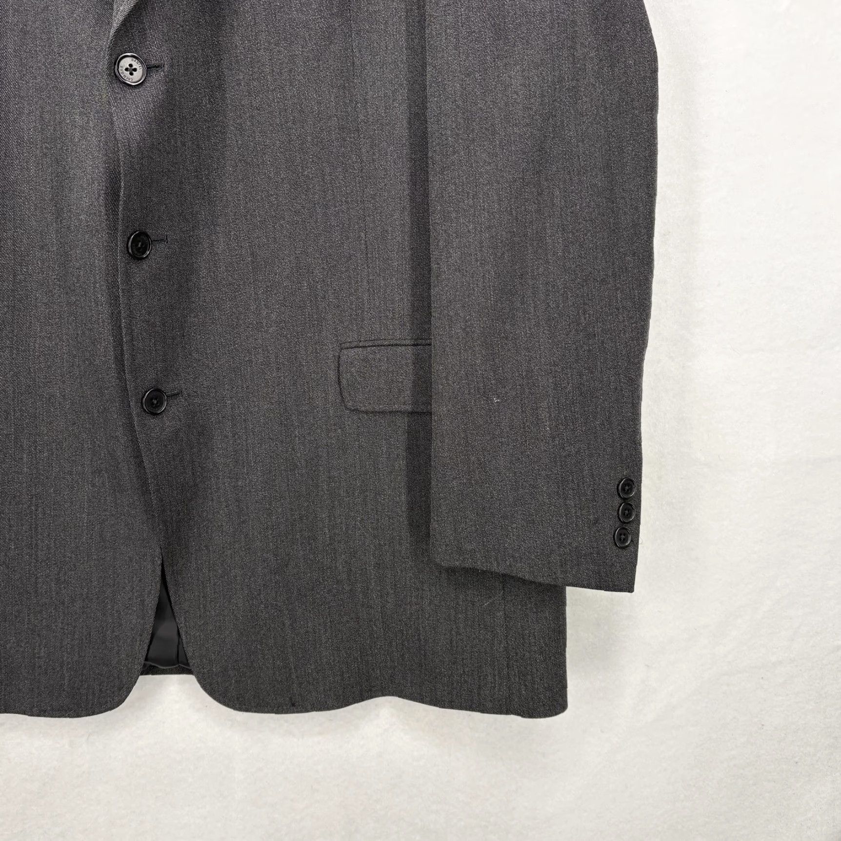Cremieux Daniel Cremieux Blazer Mens 46R Gray Pure Wool Loro Piana Sport Coat Jacket Size 46R - 3 Thumbnail