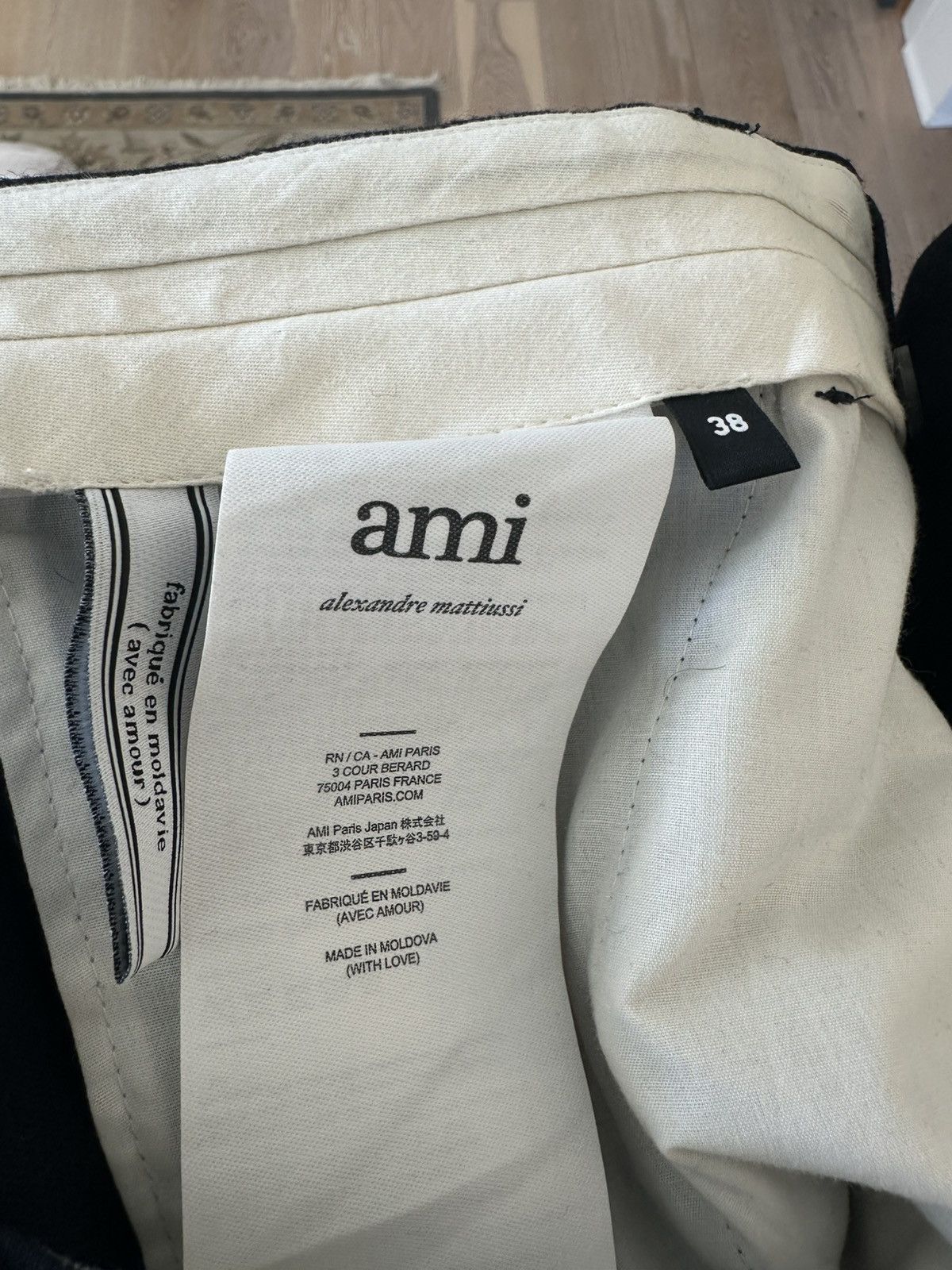 AMI Dark Navy Flannel Wool Pants Size US 30 / EU 46 - 3 Thumbnail