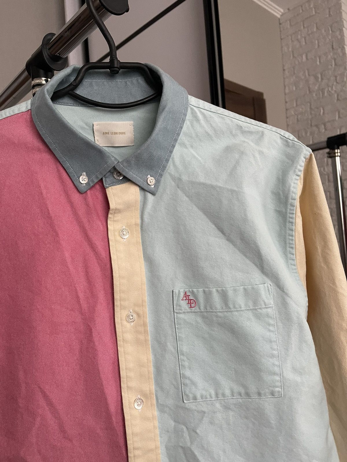 Aime Leon Dore Aime Leon Dore Color Blocked Oxford Shirt Button Up Size US L / EU 52-54 / 3 - 6 Thumbnail