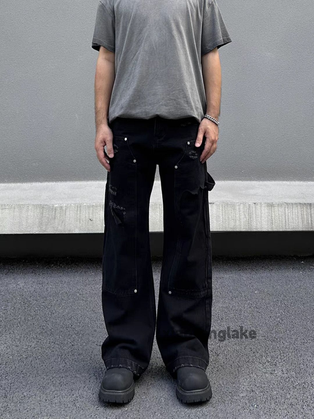 Designer × Japanese Brand × Vintage washed faded utility punk hiphop ripped cargo pants Size US 34 / EU 50 - 1 Thumbnail