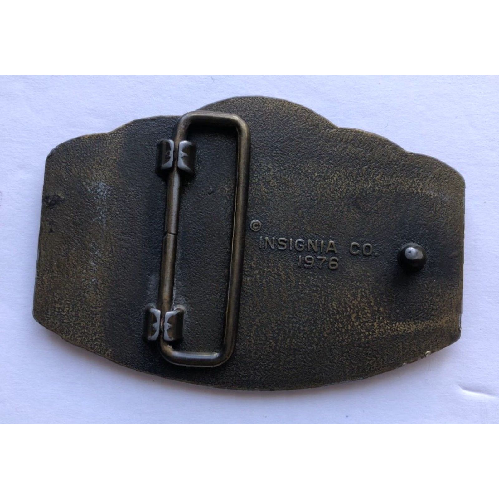 CO VINTAGE Insignia Co 1976 Metal Belt Buckle Try God Belt Buckle Mens Womens Gold 1970s Religious Size ONE SIZE - 2 Thumbnail