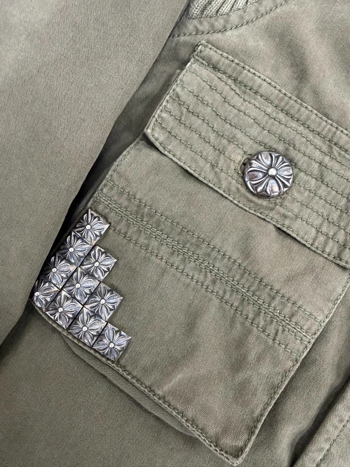 Chrome Hearts Chrome Hearts Olive M65 Silver Stud Jacket Size US S / EU 44-46 / 1 - 3 Thumbnail