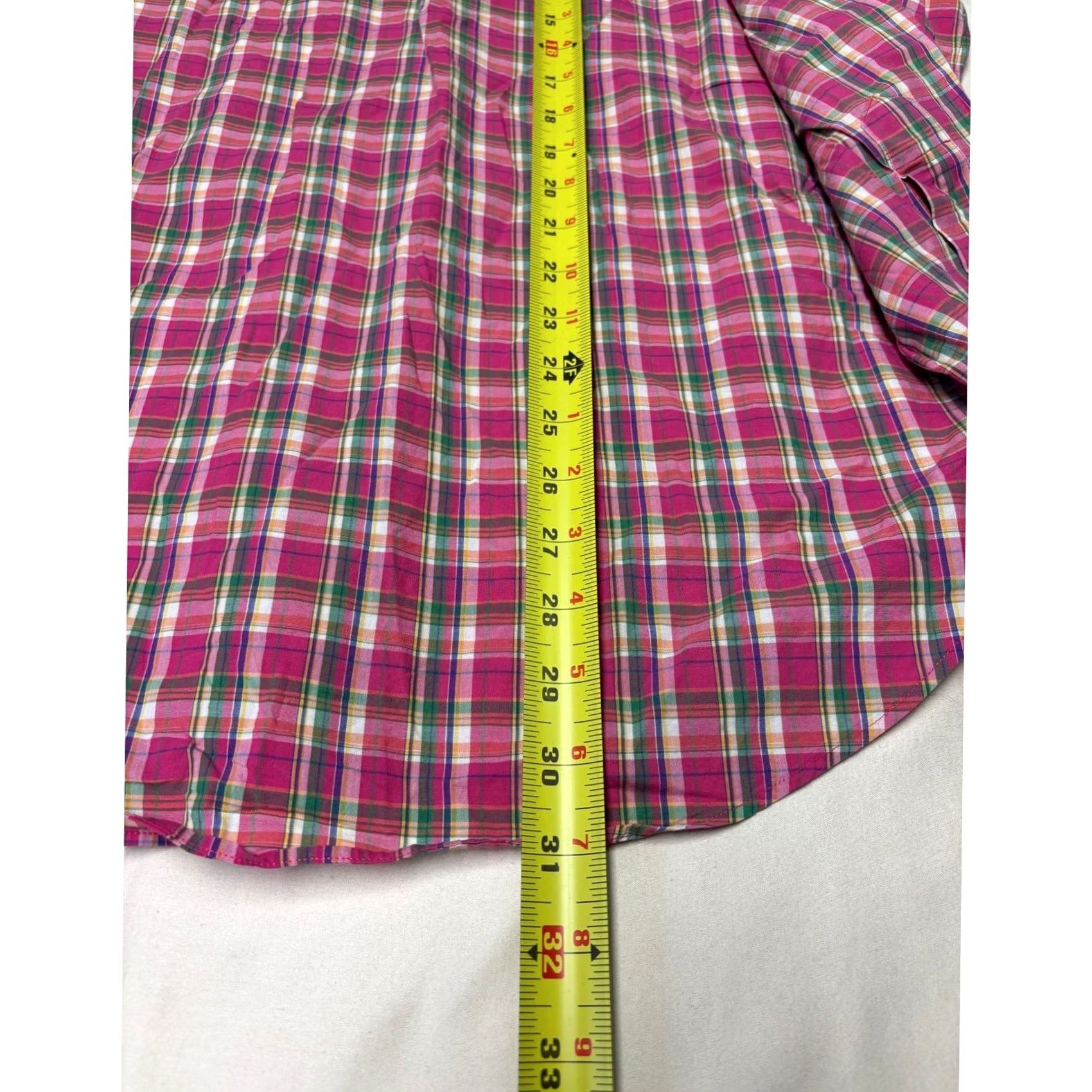 Polo Ralph Lauren Polo by Ralph Lauren Shirt Plaid Button-Down Long Sleeve Men L Pink Casual Size US L / EU 52-54 / 3 - 7 Thumbnail