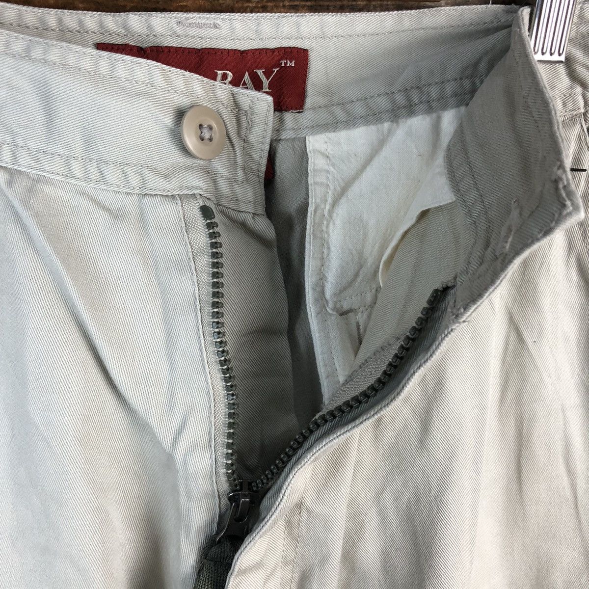 Japanese Brand Lava Bay Cream Cargo Multipocket Pants #A2539 Size US 35 - 15 Thumbnail