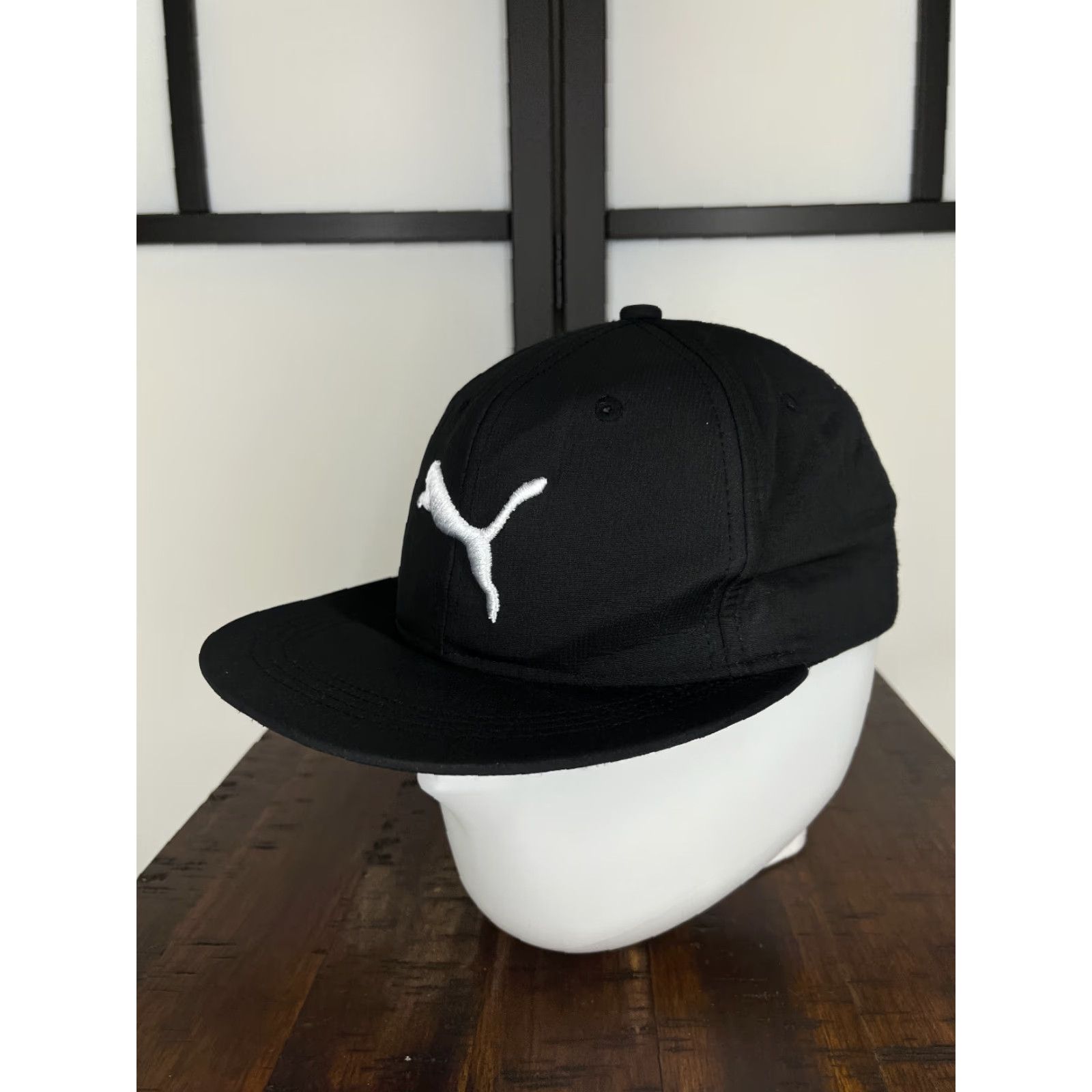Puma PUMA Hat Cap Snap Back Adult Large Black Embroidered 100% Polyester Skate Skater Size ONE SIZE - 4 Thumbnail