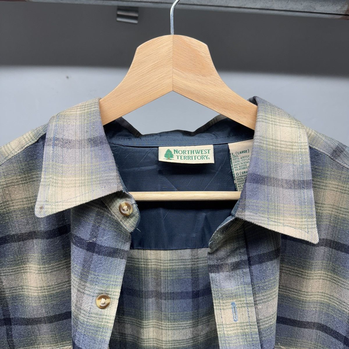 Vintage Thrashed Faded Distressed Plaid Flannel Shirt ERD Grunge Size US L / EU 52-54 / 3 - 3 Thumbnail