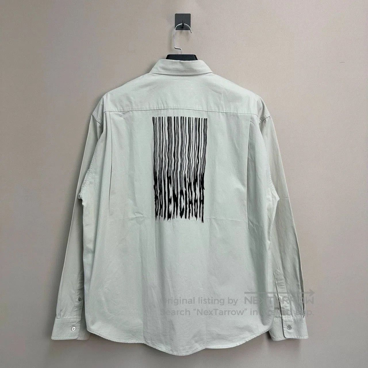 Balenciaga balenciaga embroidered waterfall shirt in light gray. Size US M / EU 48-50 / 2 - 2 Thumbnail