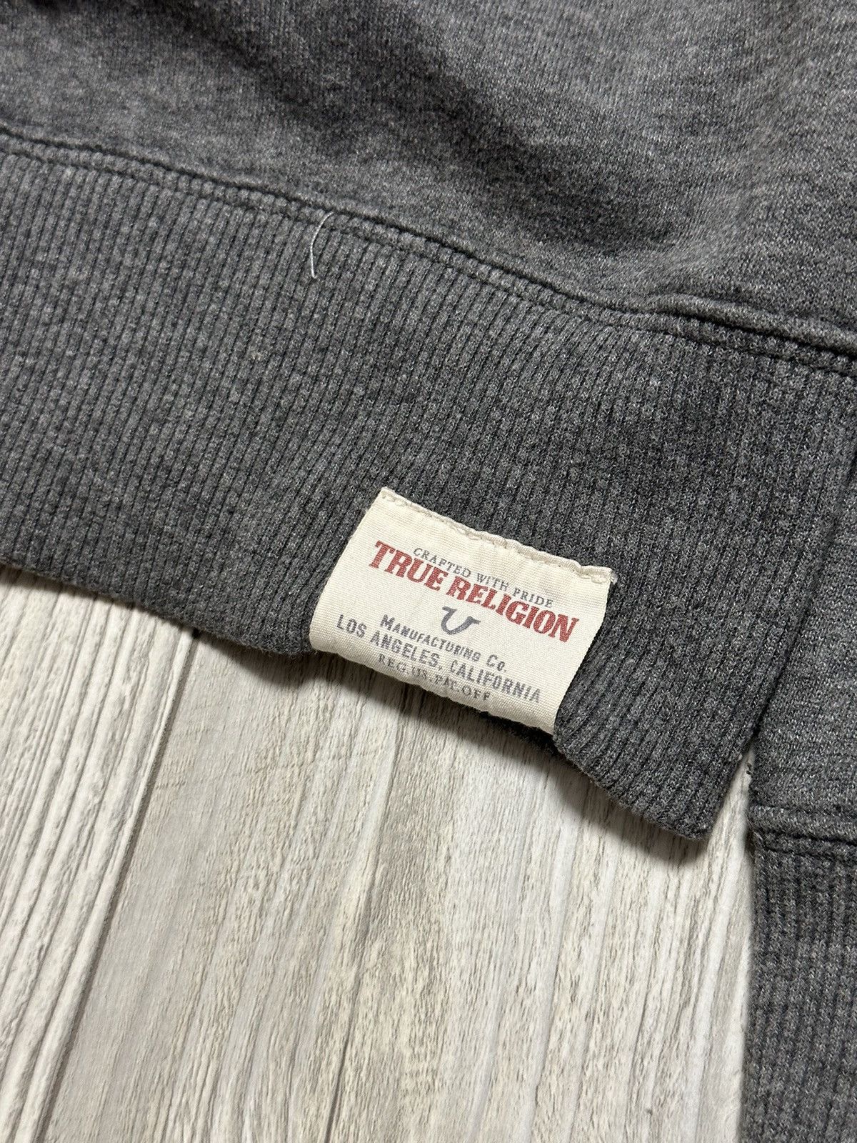Other True Religion Men's Large Gray Jacket Zip Up Hoodie Size US L / EU 52-54 / 3 - 3 Thumbnail