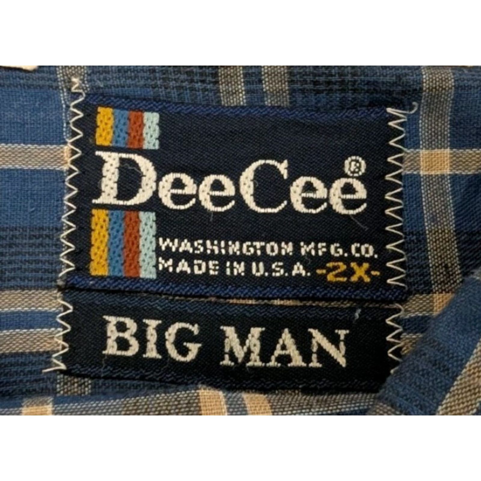 Vintage VINTAGE DeeCee Big Man Blue Plaid Western Cowboy Shirt Button Up 2XL USA Made Men Casual Shirt Size US XXL / EU 58 / 5 - 5 Thumbnail