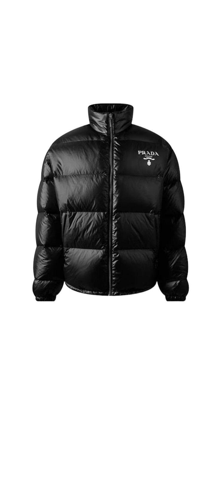 image of Prada Re-Nylon Down Jacket in Black, Men's (Size Small)